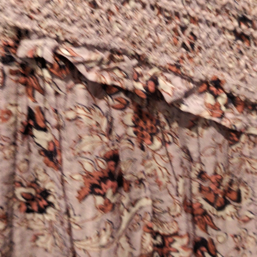 FINAL PRICE Veronica Beard Brown/Lavender Floral, Ribbed, Ruffled Dress Sz Small - Picture 8 of 13